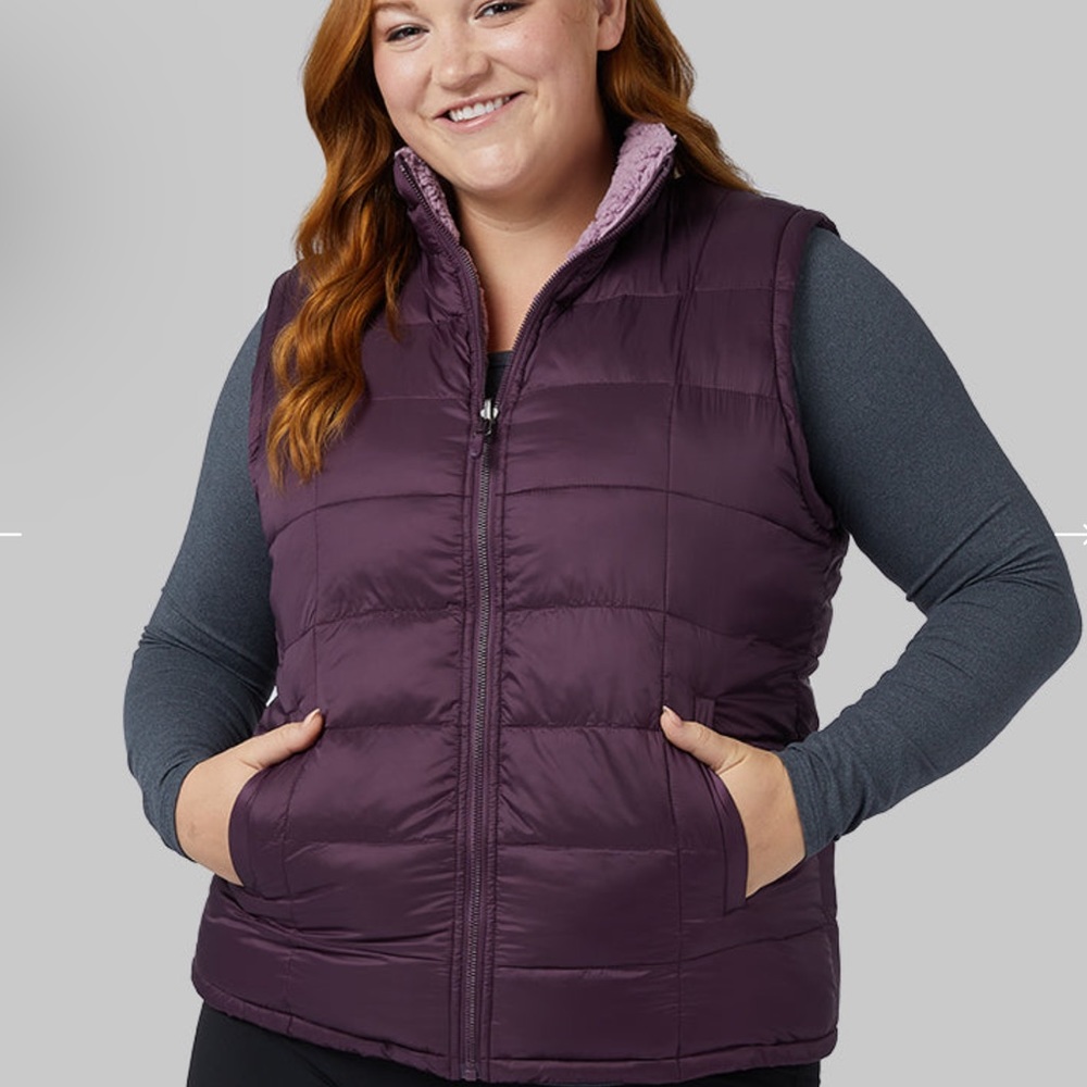 32 Degrees Lightweight Reversible Sherpa Vest XL